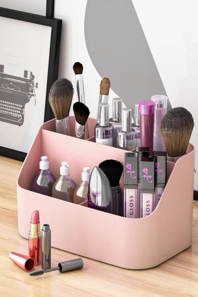 

daisy makeup and cosmetic regulation box organizer rose gold storage boxes & bins