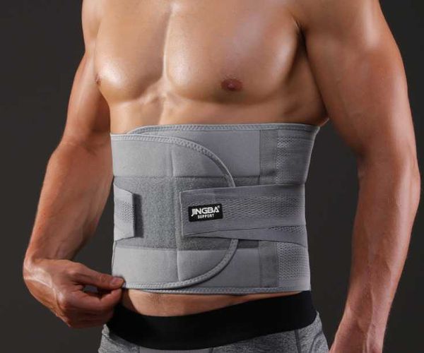 

waist support fitness sports compression weightlifting running basketball protective gear, Black;gray
