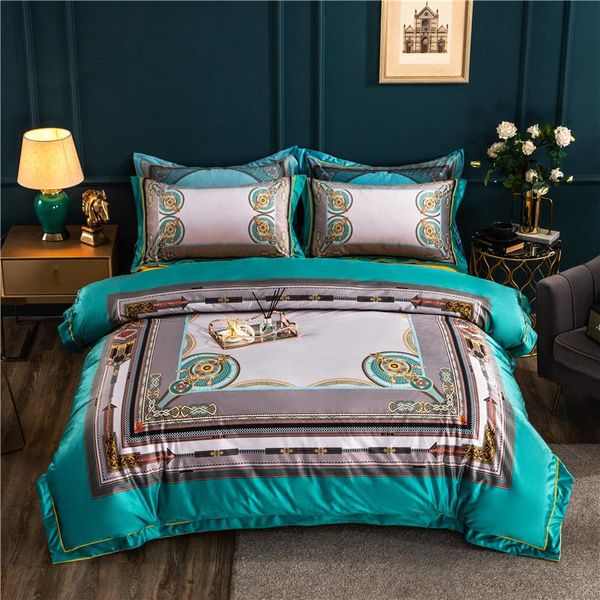 

bedding sets luxury green digital printing winter warm soft velvet set duvet cover bed linen pillowcase pillow fitted sheet