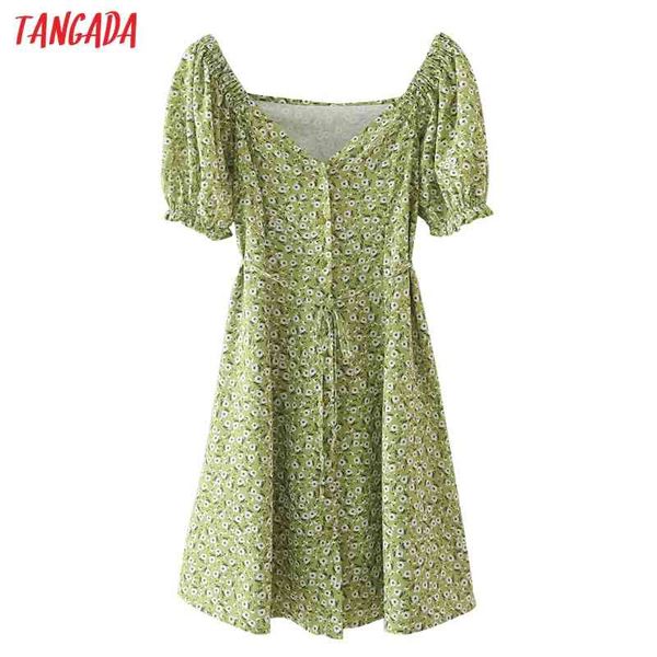 

summer women green flowers print beach with slash v neck short sleeve ladies mini dress vestidos 5x13 210416, Black;gray