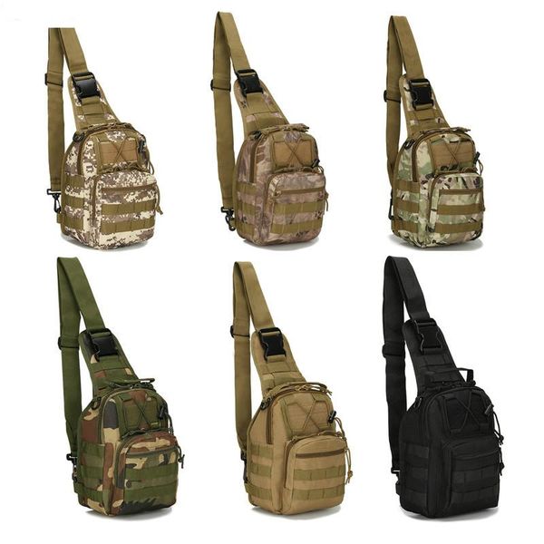 

waist bags chest crossbody bag men tactical hiking outdoor shoulder military wear resistant oxford climbing tool
