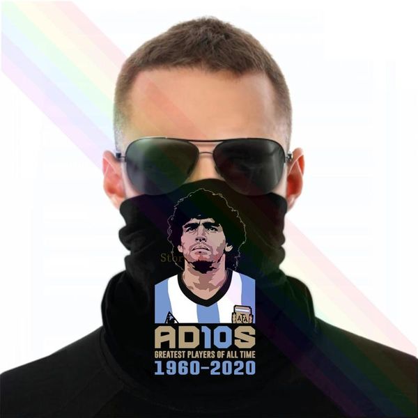 

scarves diego armando maradona ad10s logo headband scarf bandana neck warmer unisex, Blue;gray