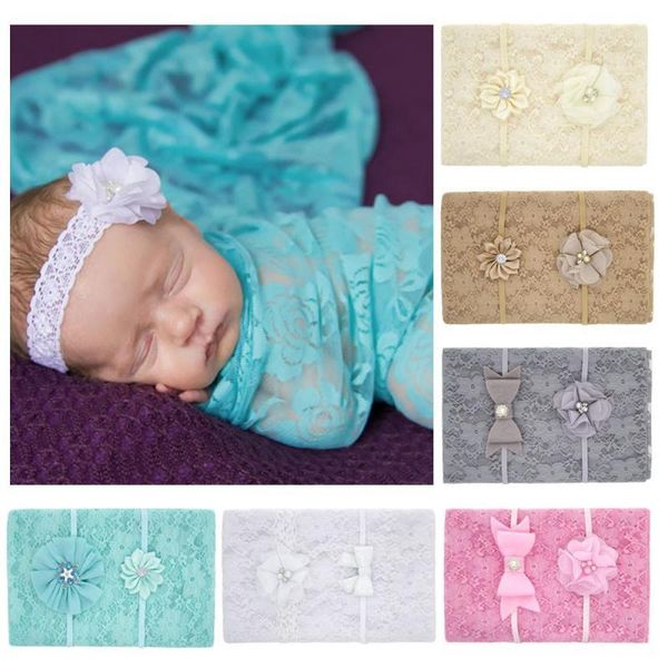 

blankets & swaddling born baby lace wrapping cloth blanket wraps pography props po shooting wrap headband