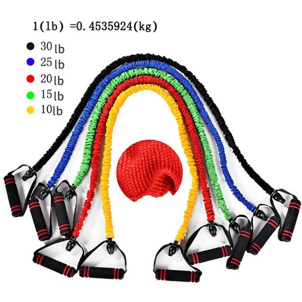 

latex resistance bands tube fabric corssfit fitness equipments with cloth covers excerise yoga pull rope gym workout