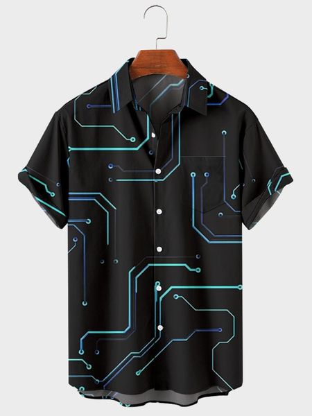 

men's casual shirts 2021 autumn halloween 3d digital printing short-sleeved shirt, White;black