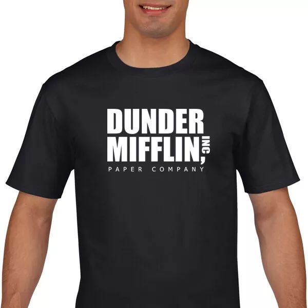

the office t shirt - dunder mifflin logo t shirt - us office t shirt, White;black