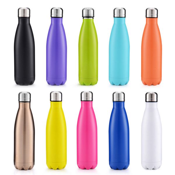 

500ml stainless steel sport water drink bottle both warm and cold keeping