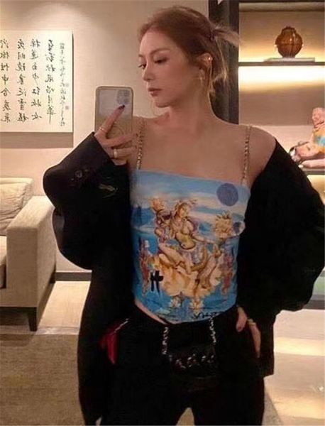 

blue print camisoles hipster women's design tanks outdoor swim yoga sports home casual luxury vests, Black;white