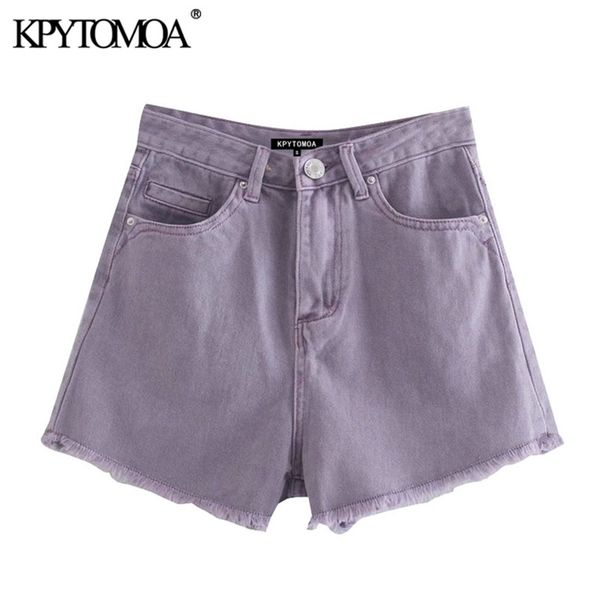 

women chic fashion pockets frayed hem ripped denim shorts high waist zipper fly female short jeans mujer 210420, Blue