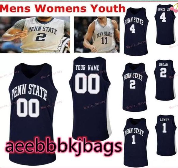 

stitched custom 0 myreon jones jersey deivis zemgulis seth lundy 10 kyle mccloskey penn state nittany lions college men women youth, Black