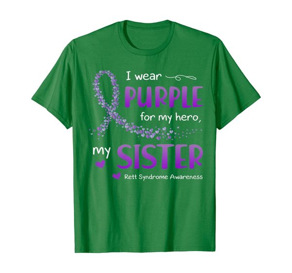 

I Wear Purple For My Sister Rett Syndrome Awareness T-Shirt, Mainly pictures