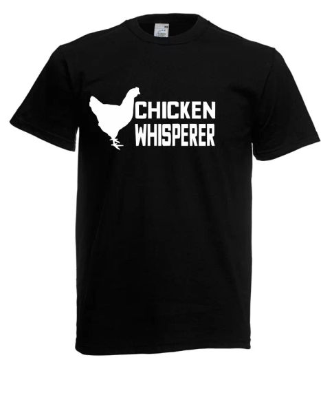 

mens t-shirt  chicken whisper funny  size up to 5xl, White;black