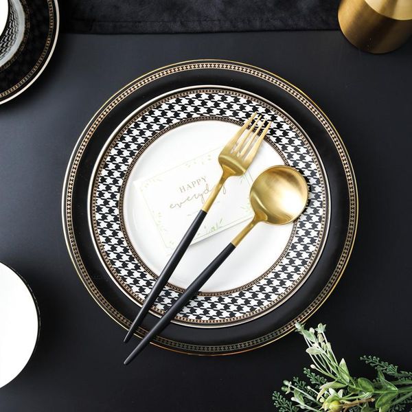 

dishes & plates light luxury western tableware set household bowl plate dish high-end el table setting model roomkitchen accessories