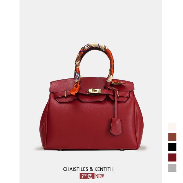 

capacity bridal portable wedding women's 2021 new large one shoulder red kelly bag
