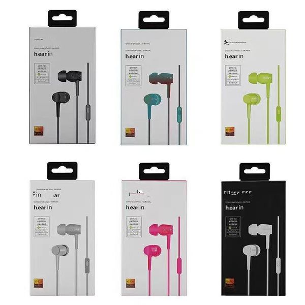 EX550 Kulaklık Kulak Stereo Bas Kulaklık Kulaklık Handsfree Uzaktan Mic Kulakiçi Sony Android IOS 3.5mm Jack Paketi Için