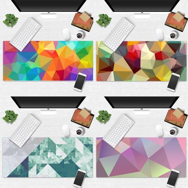 

mouse pads & wrist rests geometry colorful natural rubber gaming mousepad desk mat table protect game office work pad non-slip lapcushio
