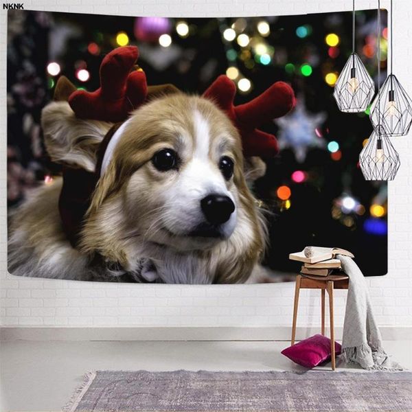 

tapestries nknk brand dog tapestry animal tenture mandala christmas home tapestrys harajuku rug wall year decor boho