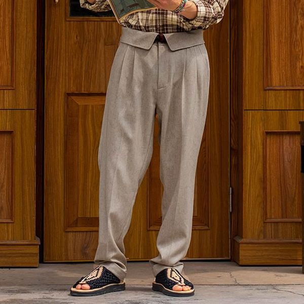 

men's pants 2021 incerun fashionable long suit trousers straight loose leisure stylish male design outdoor plus size s-5xl, Black