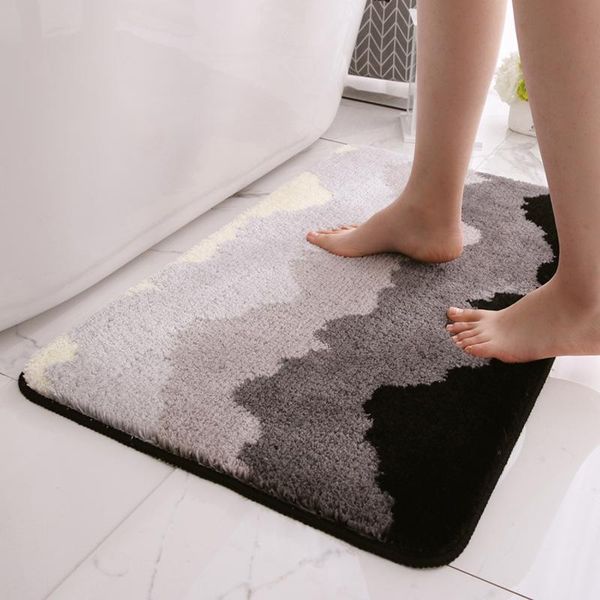 

bath mat classic geometric pattern super soft absorbent bathroom door non-slip rug carpet mats