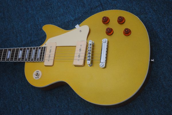 

standard electric guitar lp goldguitarra chrome hardware