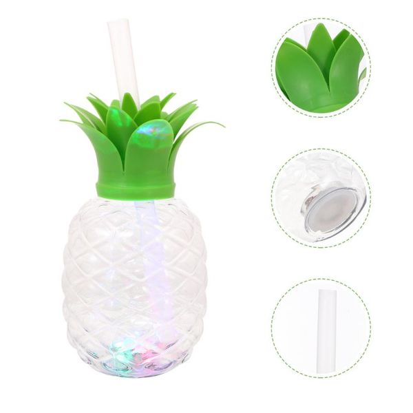 

mugs 1 set 3pcs creative beverage cups with lamp luminous pineapple