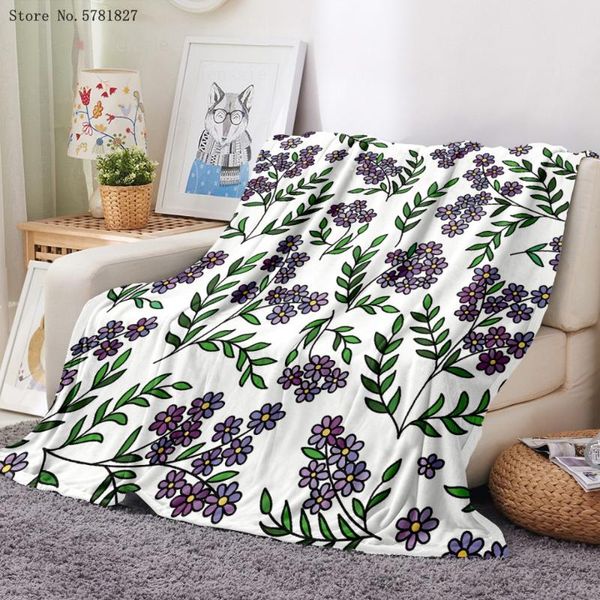 

blankets beautiful flower flannel blanket 3d print colorful plants fleece for bedroom nap office sofa soft throw