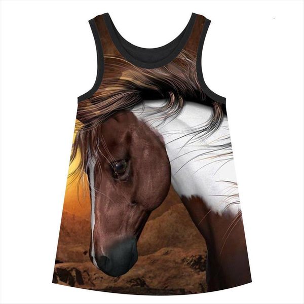 

girls big brand horse girl dress print children designer baby kids clothes fashion clothing bibs summer style, Red;yellow