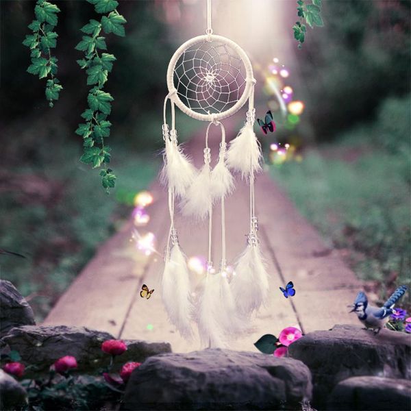 

decorative objects & figurines handmade dream catcher wall hanging decorations craft wedding birthday party gift feather tassel dreamcatcher