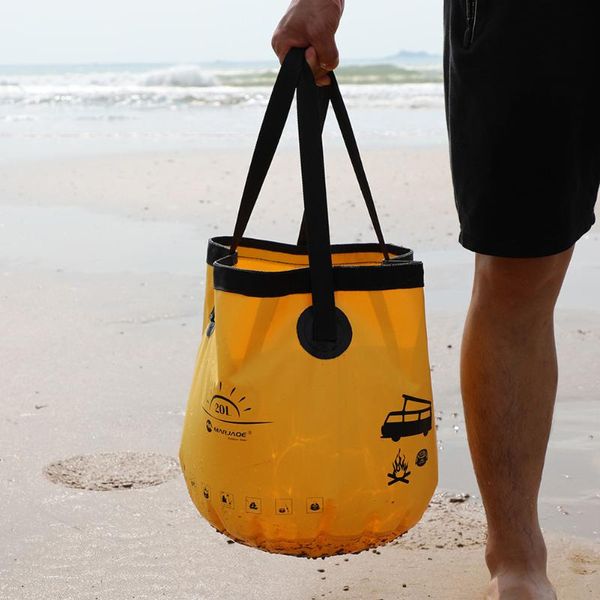 

portable car driving water tank container outdoor travel folding camping fishing washbasin bucket washing bag bags