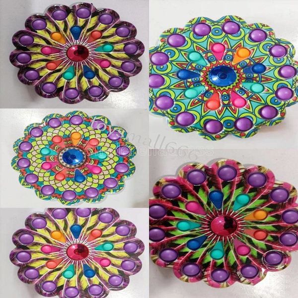 

dhl 25-hole finger bubble music to vent and decompress toy push simple dimple toys plus stress spinner colorful rotating wholesale