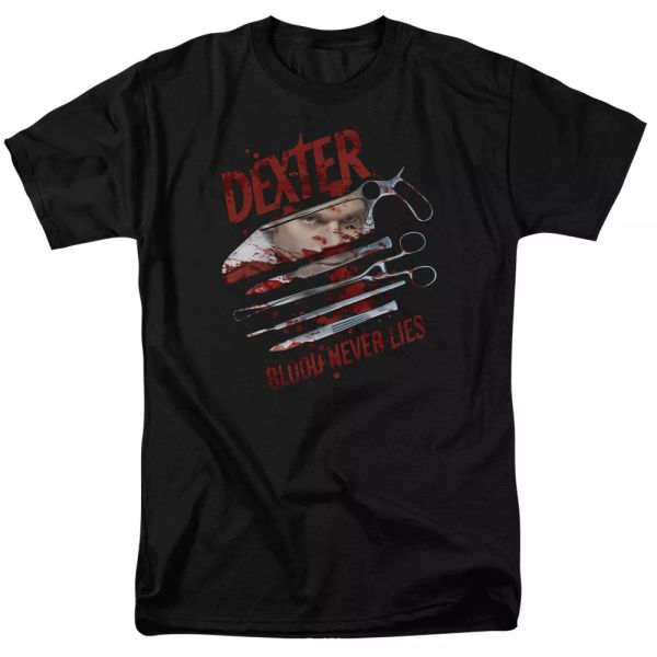 

dexter blood never lies tv show t-shirt sizes s-3x new, White;black