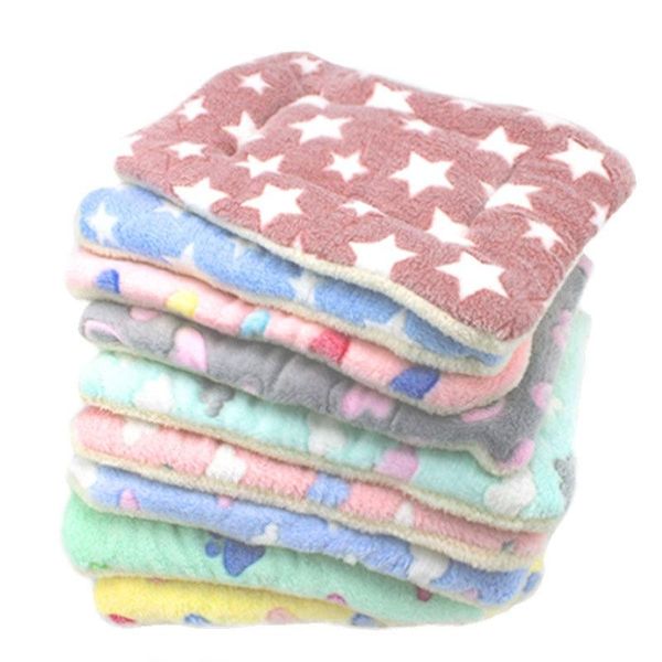 

warm dogs mat sleeping bed soft flannel thickened pet fleece pad puppy cats cushion home rug kennels & pens