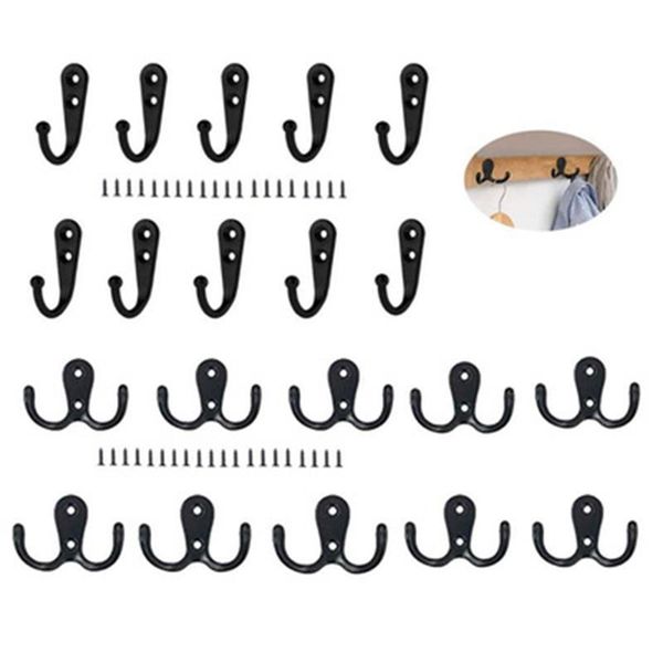 

hooks & rails ly metal wall hook multifunctional heavy duty black storage holder for bathroom bedroom kitchen
