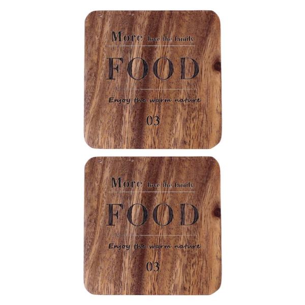 

mats & pads 2pcs wooden coasters practical pot durable heat insulation coffee cup