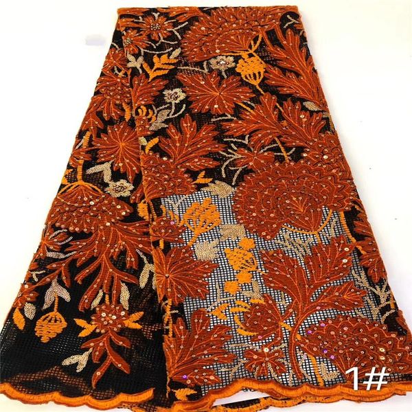 

ribbon embroidered french mesh lace fabric 2021 latest nigerian sequins wedding african xb18-29, Pink;blue