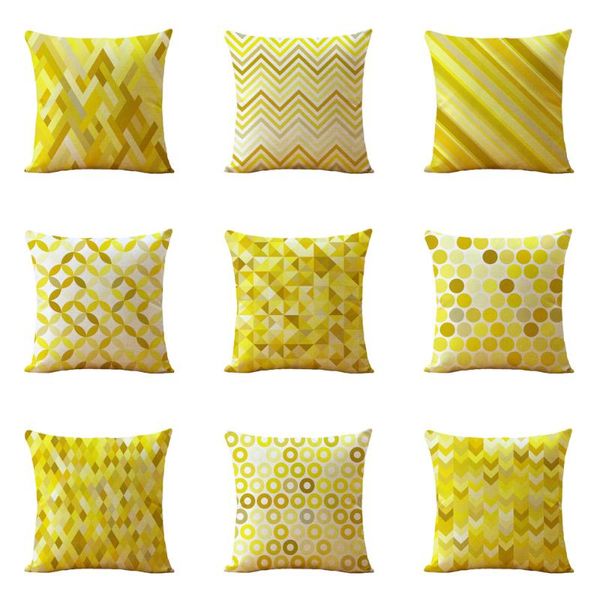 

cushion/decorative pillow factory direct sales nordic golden geometric cover cross-border -selling home fabric linen printing llz66