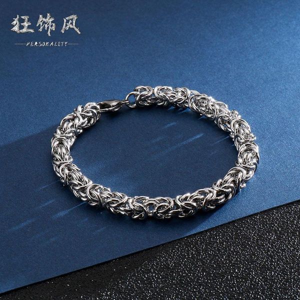 

link, chain crazy decoration style bracelet men's fashion personality woven net red tiaodi brothers, Black