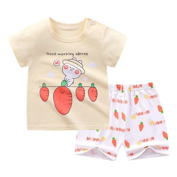 

clothing sets 2 piece set baby girl clothes girls summer short sleeved t shirts shorts cute cotton kids tracksuit soft outfit, White