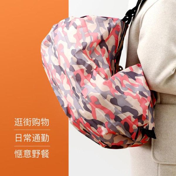 

duffel bags fashion camo folding storage bag portable tote waterproof wear-resistant large capacity hiking shoulder shopping