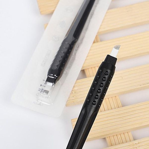

tattoo needles disposable pen, with micro blade handle, 10 pieces, 14 / 15 needles, 18u permanent makeup, plum blossom