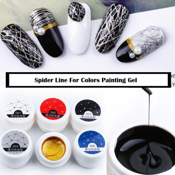 

nail gel msk color lead 10g spider wire drawing line for nails art polish diy painting web stickers, Red;pink