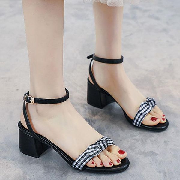 

sandals summer women shoes bow fashion platform ladies gladiator wedge sandalias mujer 2021, Black