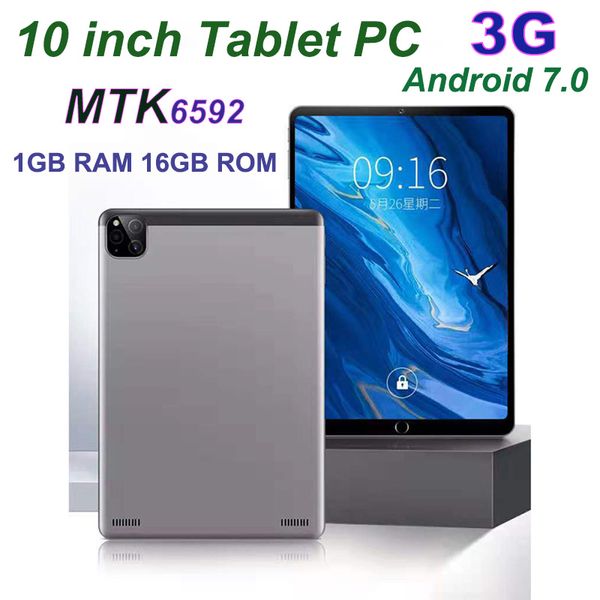

10inch tablet pc 1gb ram 16gb rom quad core android 5.1 wifi 3g wcdma network smart tablets bluetooth phablet mtk6592