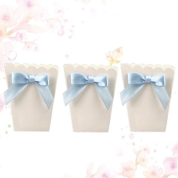 

gift wrap 12pcs bow white popcorn boxes candy snack printing treat box decoration container birthday baby showers wedding party favors