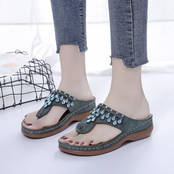 

house slippers platform shoes on a wedge big size slides rubber flip flops med low hawaiian glitter crystal rome pu hoof heels f, Black