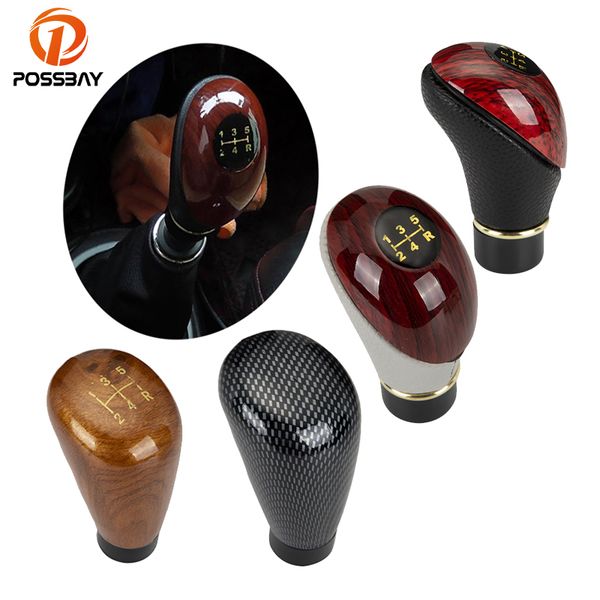 

new universal 5 speed imitation carbon fiber/wooden manual shift car gear handle knob