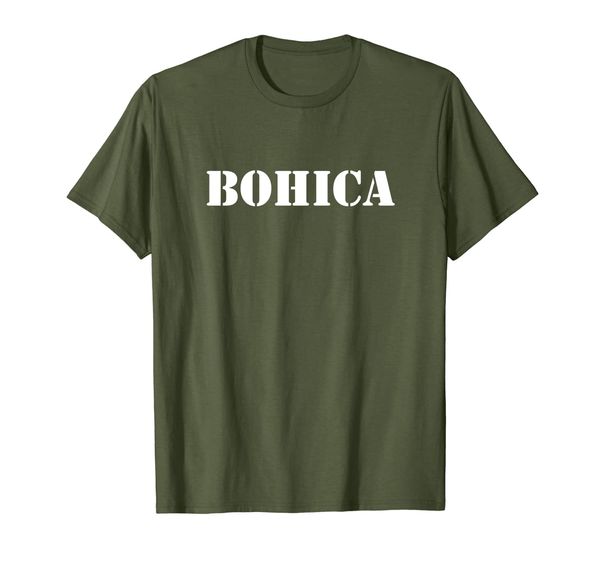

bohica tshirt - funny military saying shirt, White;black