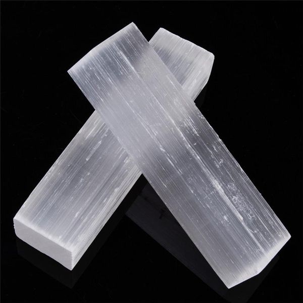 

decorative objects & figurines 1pcs natural selenite sticks chips white gypsum wands crystal healing minerals specimen stones energy qua