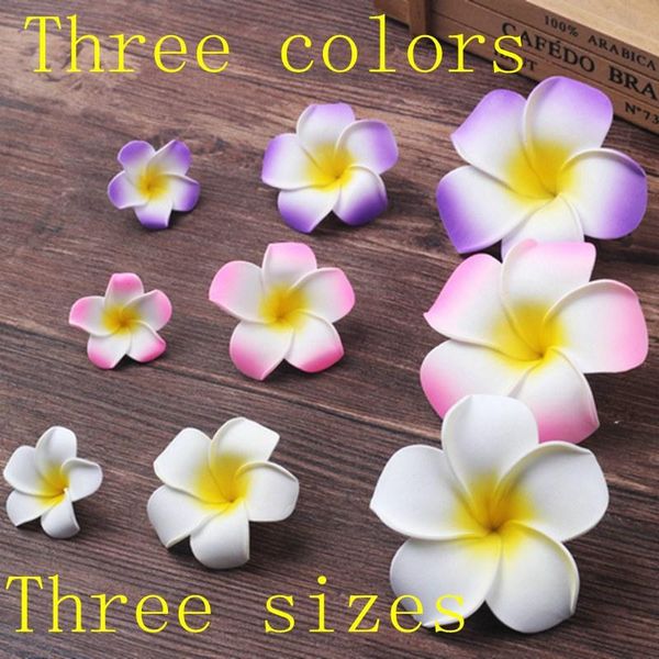 

10pcs/lot 4/6/8cm plumeria hawaiian foam frangipani artificial flower headdress flowers wedding party home decoration decorative & wreaths