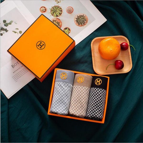 

underpants 3 pcs men underwear man boxer pants male shorts sey boxers exquisite box packing gift high elasticity soft breathable, Black;white